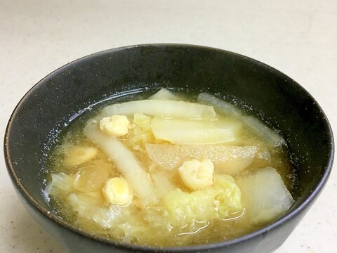 打ち豆の味噌汁（福井の郷土料理）